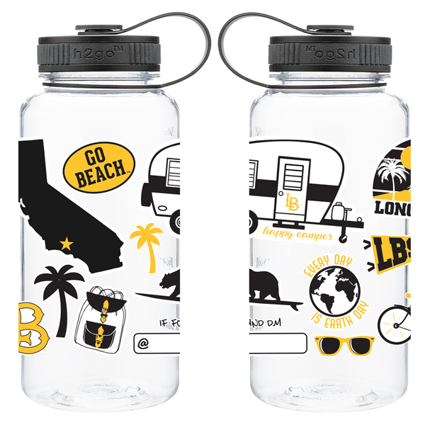 LB Stickered H2GO Bottle - Neil – Long Beach State Official Store