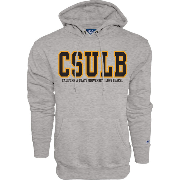 CSULB Over Spell Out Hood - Oxford, Blue 84