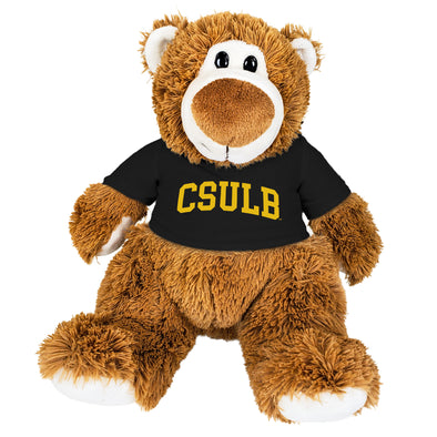 CSULB JP Bear with Black T-Shirt - Brown, Mascot Factory