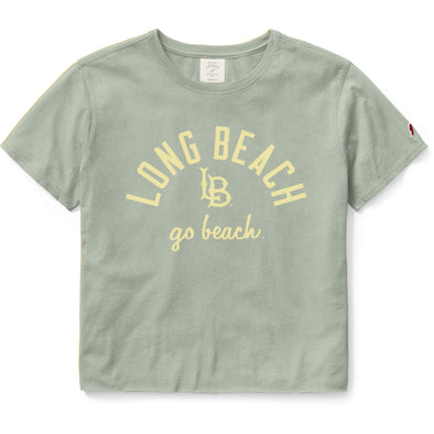 Women's LBSU Go Beach Crop T-Shirt - Sage, League