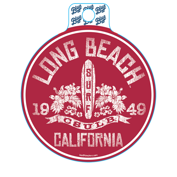 LB 1949 Surfboard Sticker - Red, Blue 84