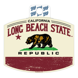 LB State Republic Bear Sticker - Blue 84