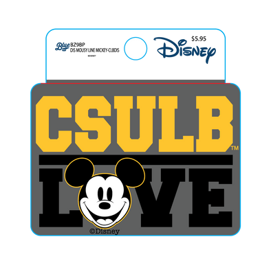 CSULB Mickey Love Sticker - Blue 84