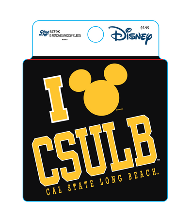 CSULB Mickey Fondness Sticker - Blue 84
