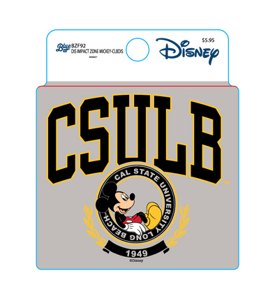 CSULB Mickey Impact Zone Sticker - Blue 84