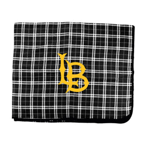 LB Plaid Blanket - Black/White, Boxercraft