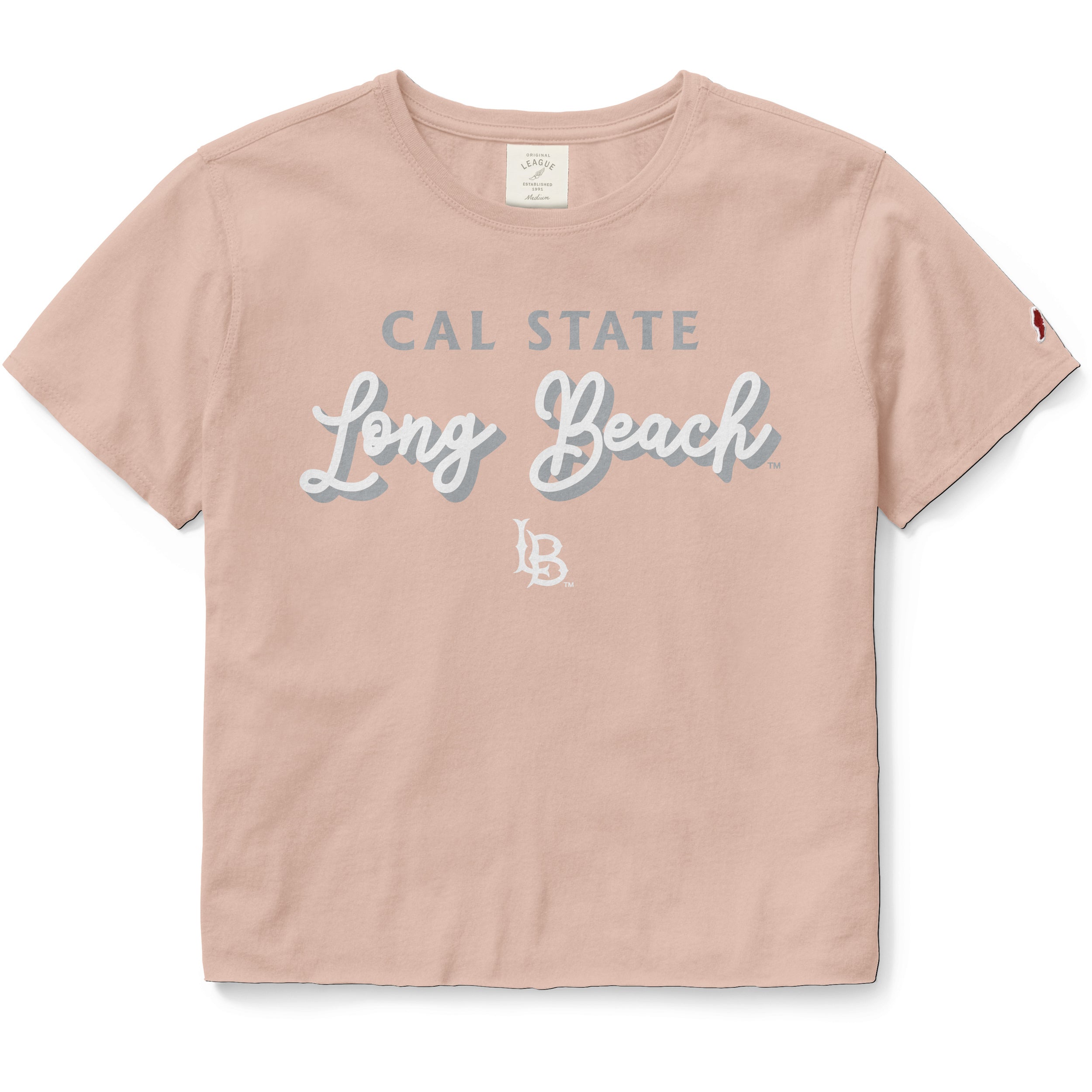 SALE* Juniors CSULB Script Crop T-Shirt - Rose, League – Long Beach State  Official Store