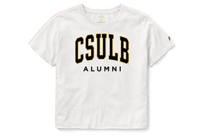 Juniors CSULB Alumni Crop T-Shirt - White, League