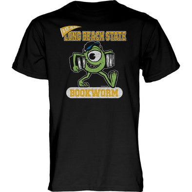 men's monsters inc shirt Long Beach Books Scare Mike T-Shirt