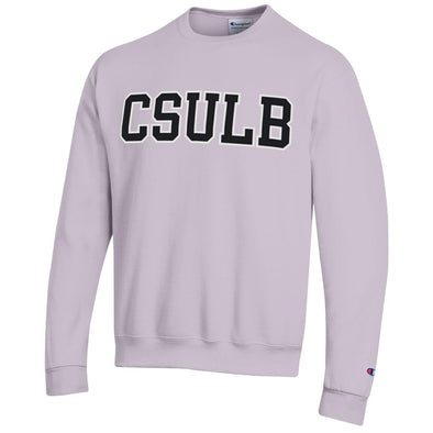 CSULB Wool Black/White Crew - Lilac, Champion
