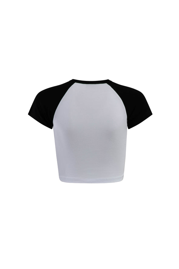 Long Beach State Home Run Crop T-Shirt - Black, H&V
