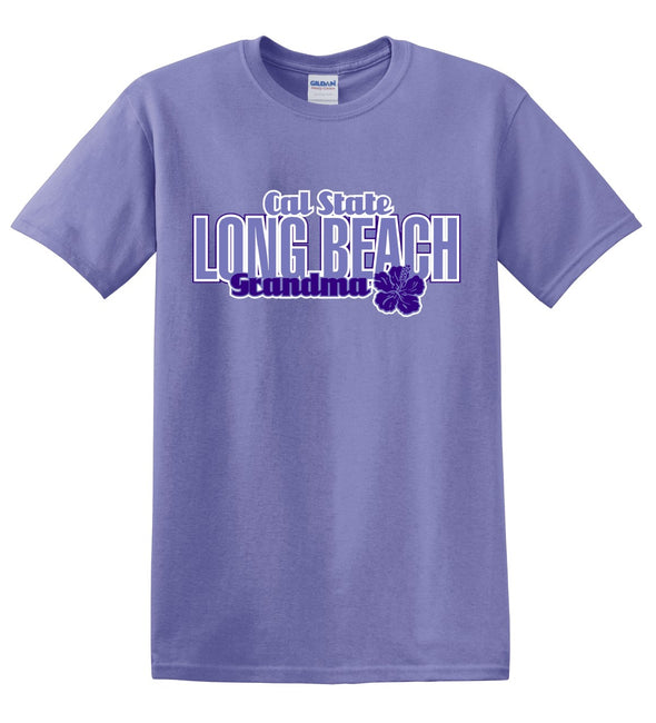 Grandma CSULB Hibiscus T-Shirt - Purple, TLC
