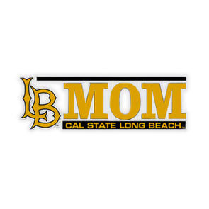 Long Beach State Mom Bar Design Black/Gold Decal