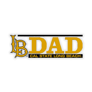Long Beach State Dad Bar Design Black/Gold Decal