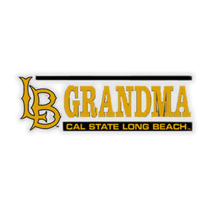 Long Beach State Grandma Bar Design Black/Gold Decal