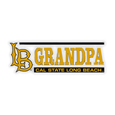 Long Beach State Grandpa Bar Design Black/Gold Decal