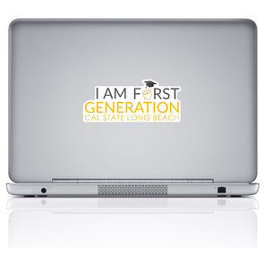 *SALE* CSULB First Generation Decal - White/Gold, CDI