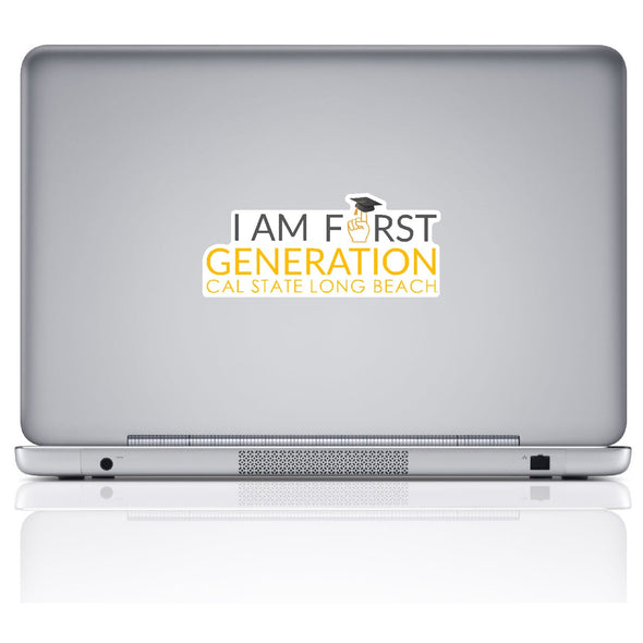 CSULB First Generation Decal - White/Gold, CDI